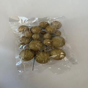 Altın Simli Küre Pasta Süsü Seti